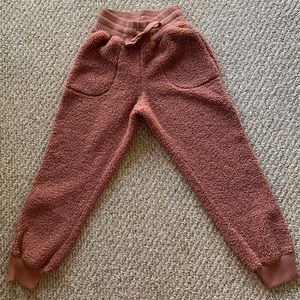 Mauve Sherpa joggers